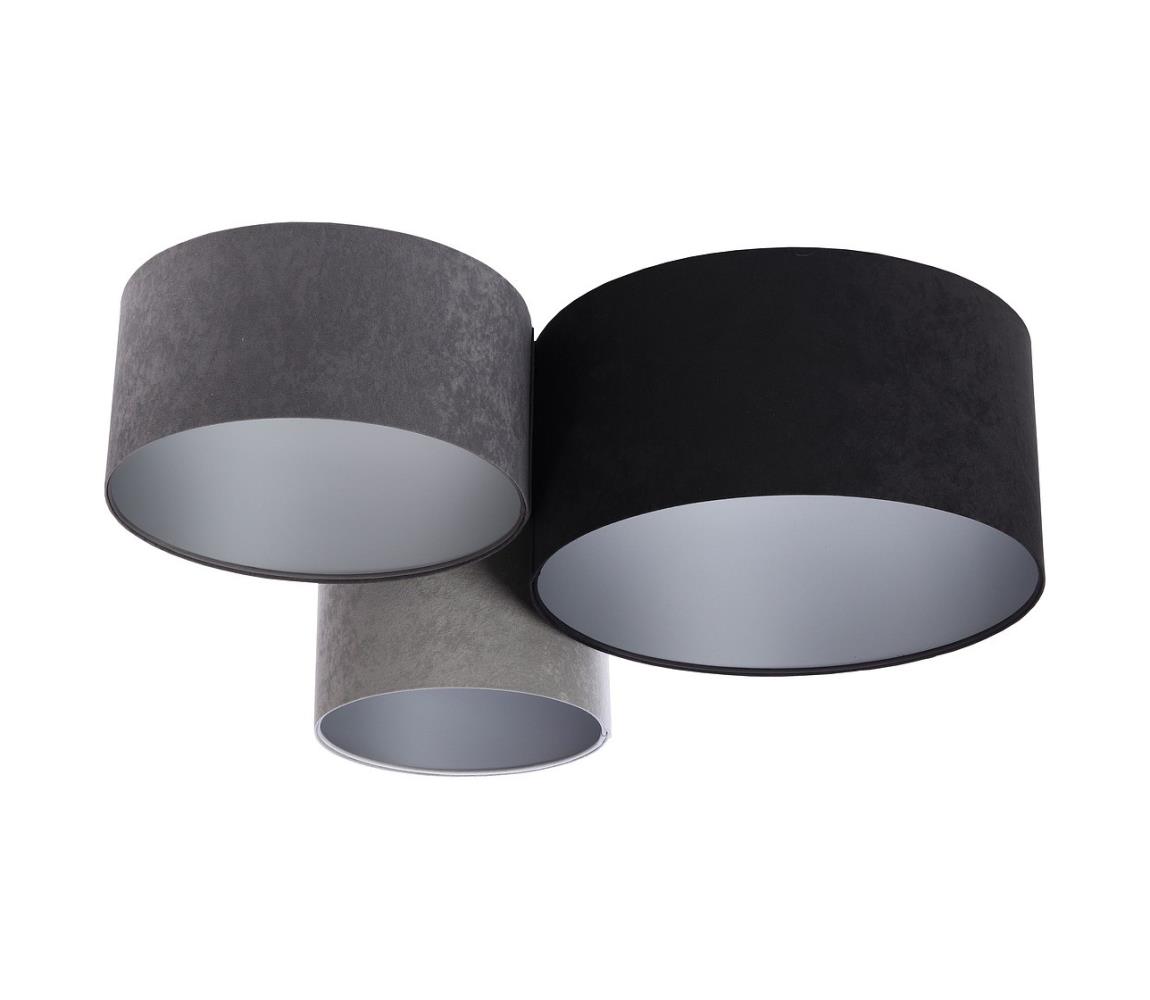 Donoci Stropné svietidlo SPACE 3xE27/60W/230V šedá/čierna/strieborná