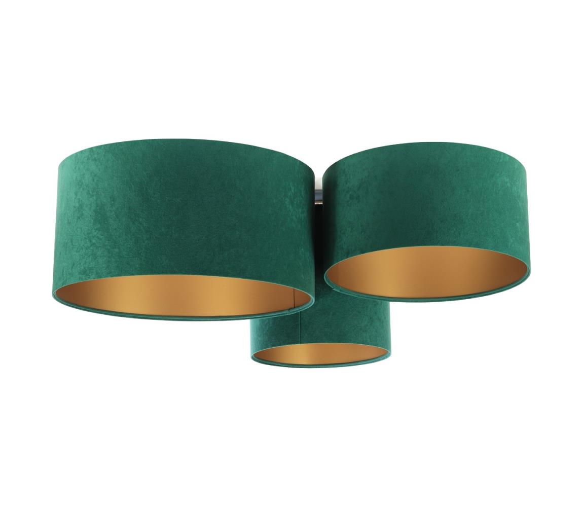 Donoci Stropné svietidlo SPACE 3xE27/60W/230V zelená/zlatá