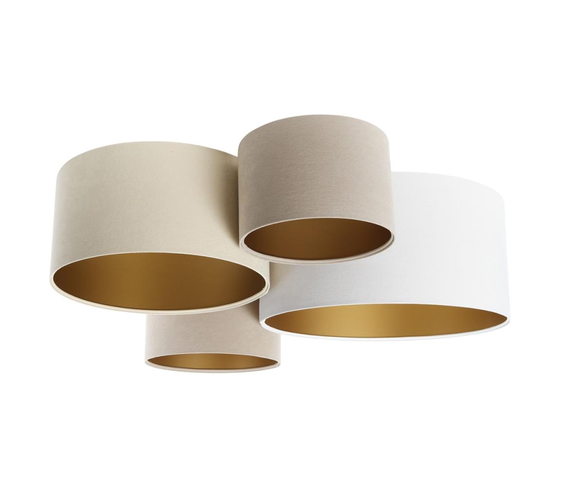 Donoci Stropné svietidlo SPACE 4xE27/60W/230V béžová/biela/zlatá