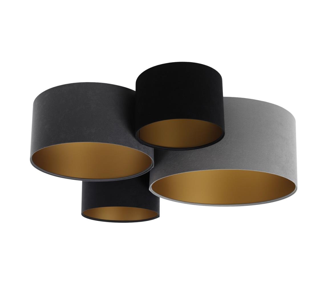 Donoci Stropné svietidlo SPACE 4xE27/60W/230V šedá/čierna/zlatá