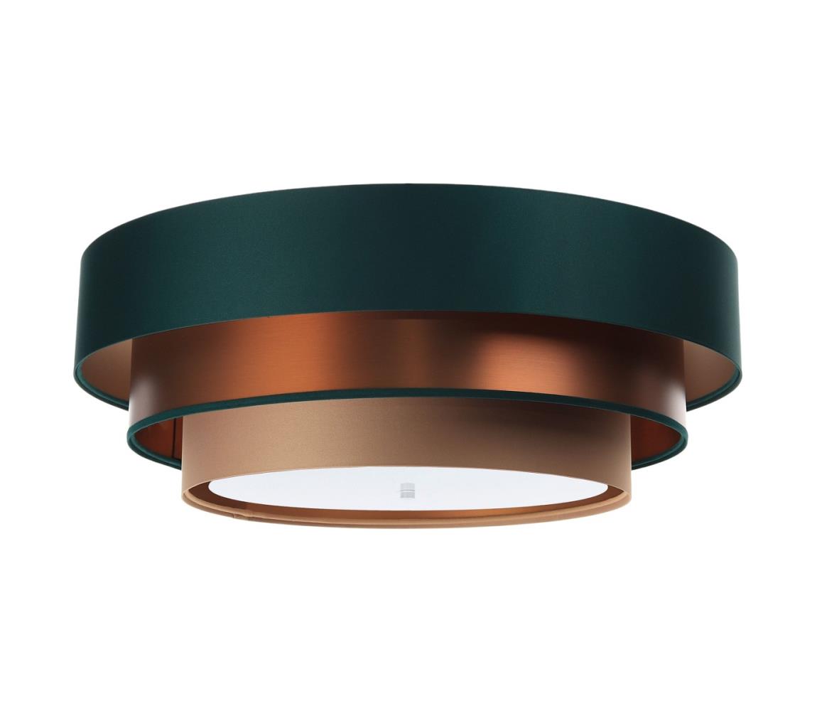 Donoci Stropné svietidlo TRINITI 2xE27/60W/230V zelená/medená/hnedá