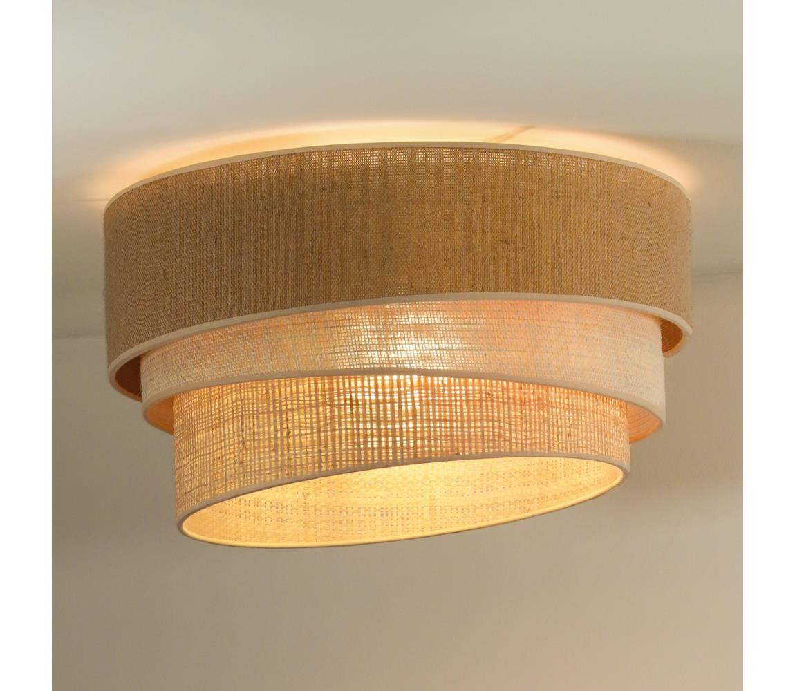 Donoci Stropné svietidlo YUTE TRIO 3xE27/15W/230V pr. 60 cm hnedá/šedá/béžová