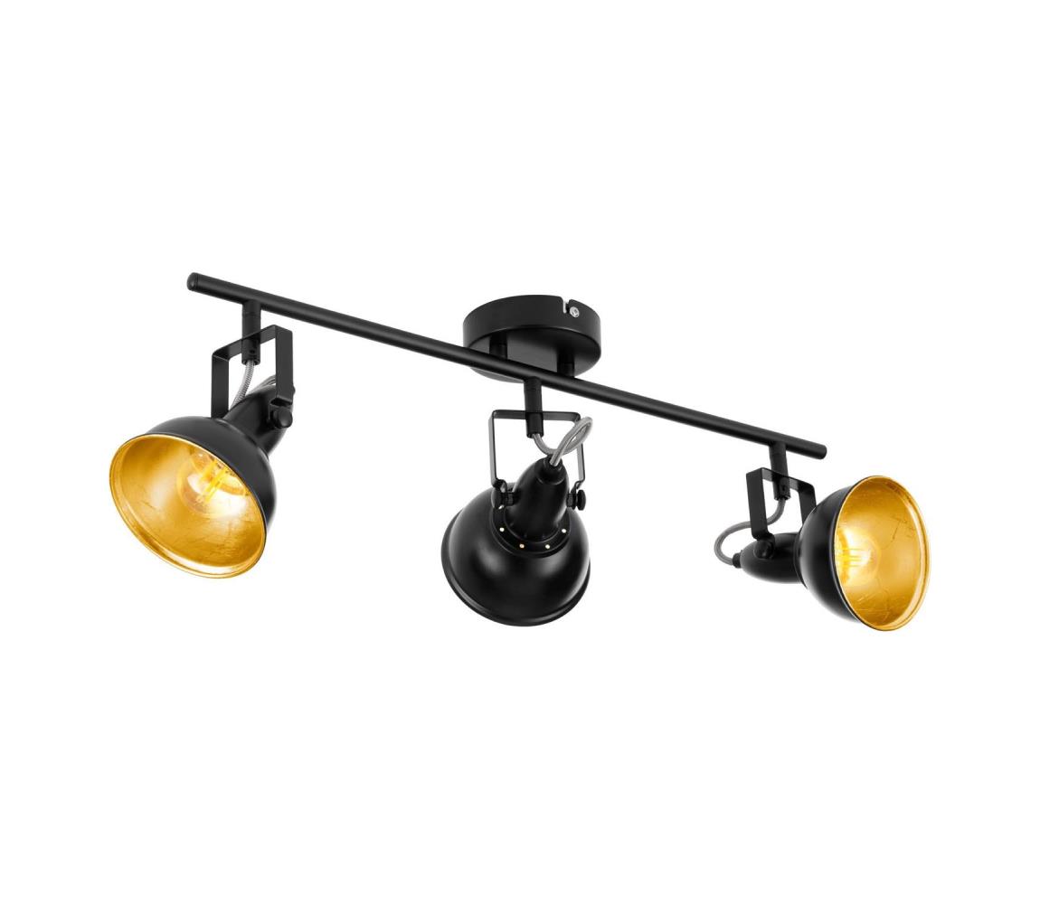 Eglo Bodové svietidlo THORNTON 3xE14/28W/230V čierna/zlatá 75513