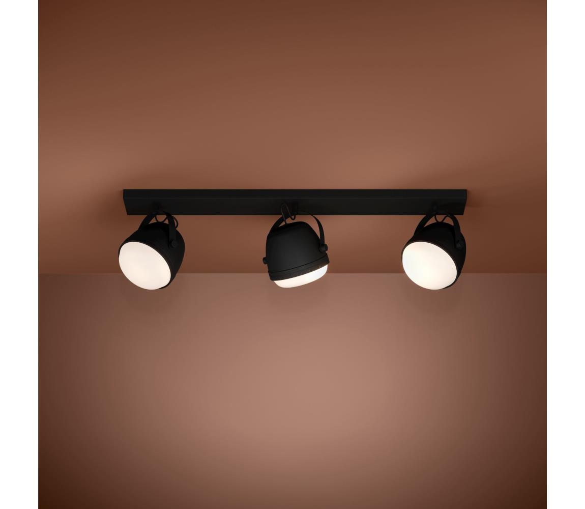 Eglo Bodové svietidlo UPANEMA 3xE27/28W/230V čierna