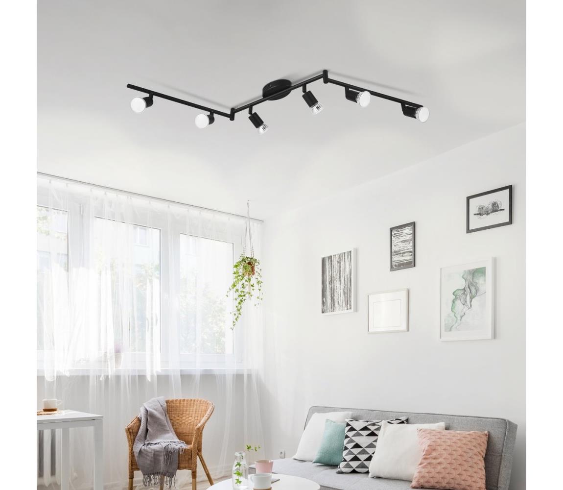 Eglo LED Bodové svietidlo BUZZ-LED 6xGU10/2,8W/230V 3000K čierna