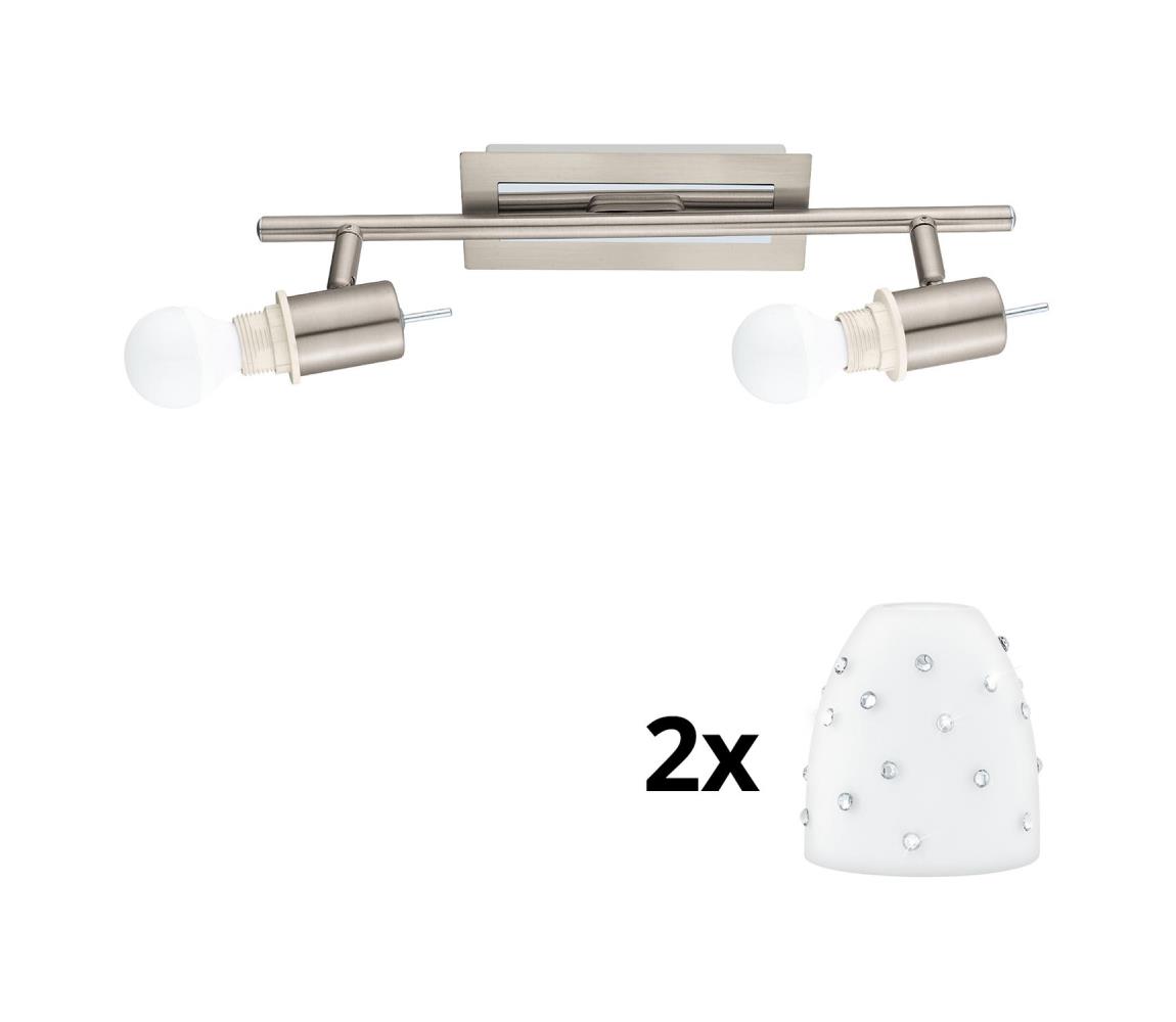 Eglo LED Bodové svietidlo MY CHOICE 2xE14/4W/230V chróm/biela 1xEG31126+2xEG94749