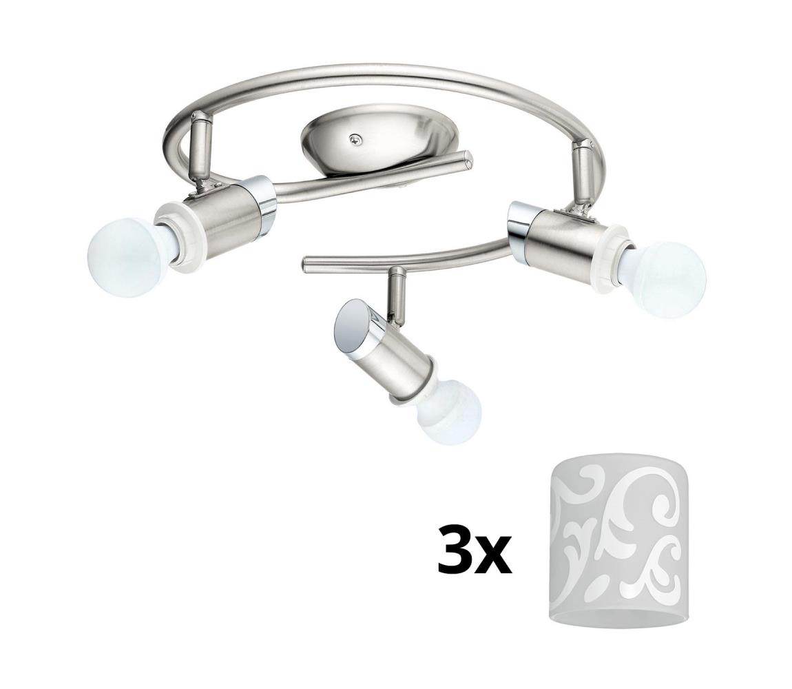 Eglo LED Bodové svietidlo MY CHOICE 3xE14/4W/230V  chróm/biela 1xEG31108+3xEG90257