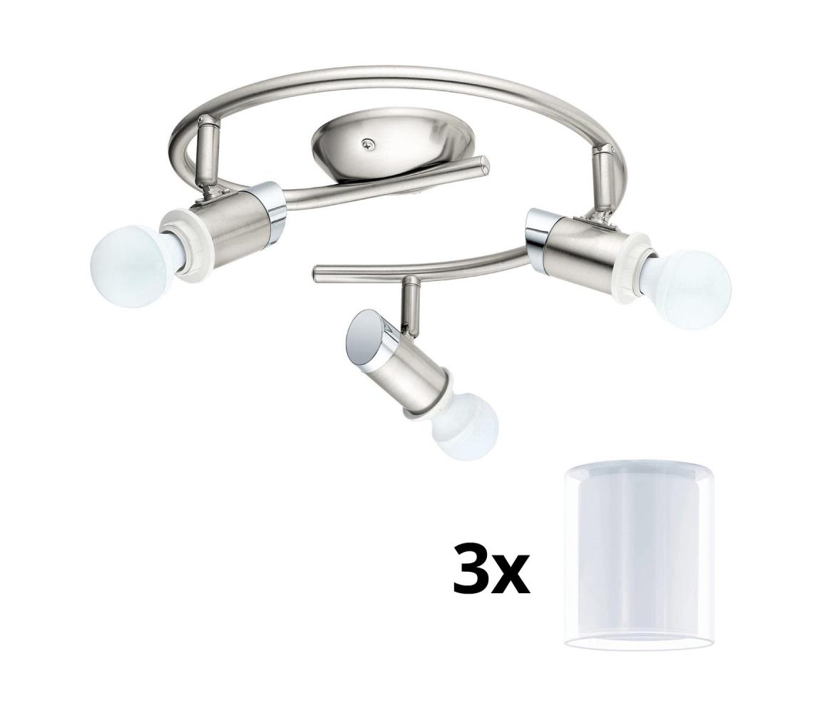 Eglo LED Bodové svietidlo MY CHOICE 3xE14/4W/230V  chróm/biela 1xEG31108+3xEG94655