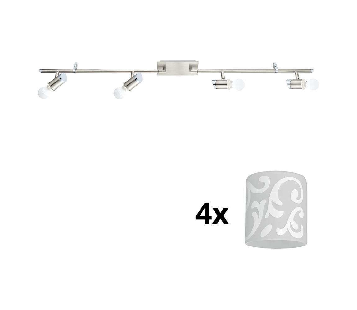 Eglo LED Bodové svietidlo MY CHOICE 4xE14/4W/230V chróm/biela 1xEG31109+4xEG90257