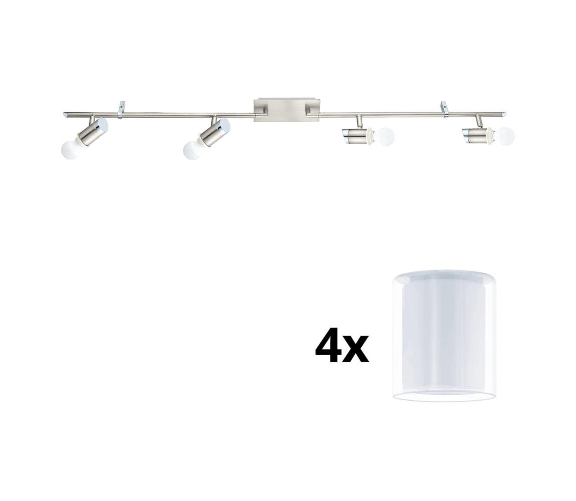 Eglo LED Bodové svietidlo MY CHOICE 4xE14/4W/230V chróm/biela 1xEG31109+4xEG94655