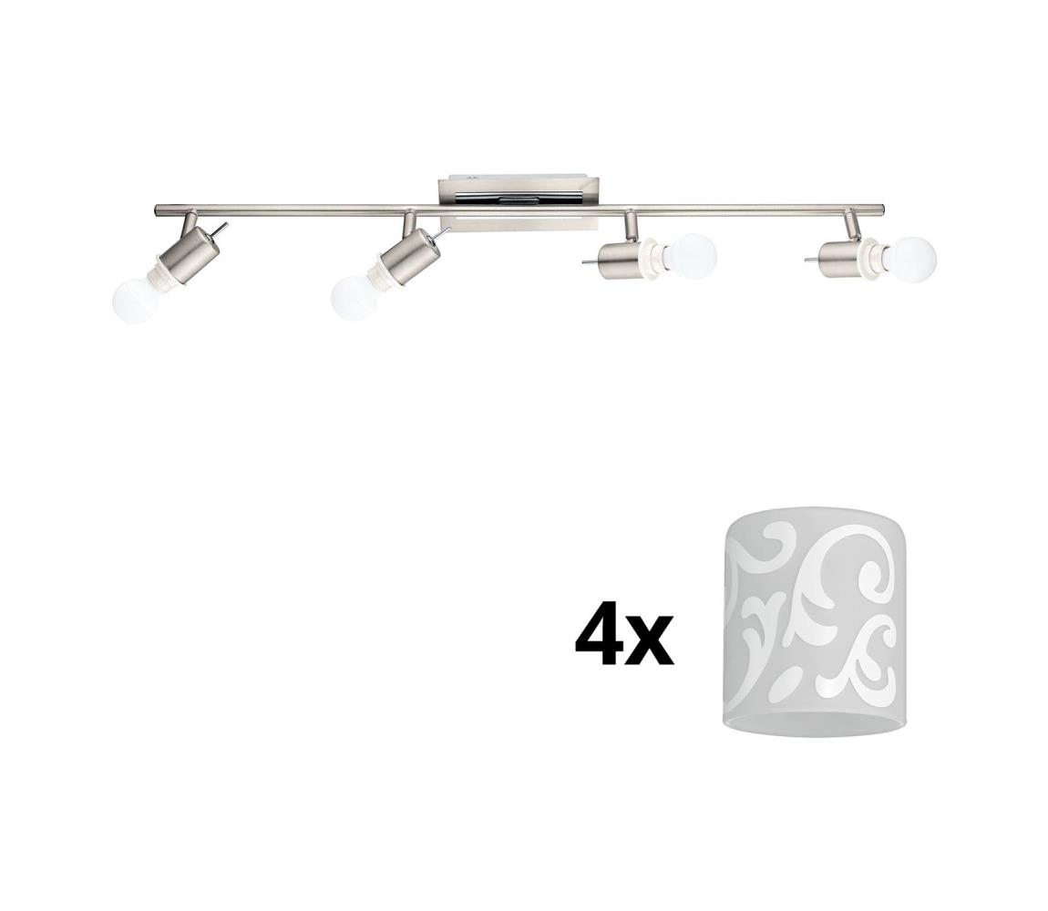 Eglo LED Bodové svietidlo MY CHOICE 4xE14/4W/230V chróm/biela 1xEG31128+4xEG90257