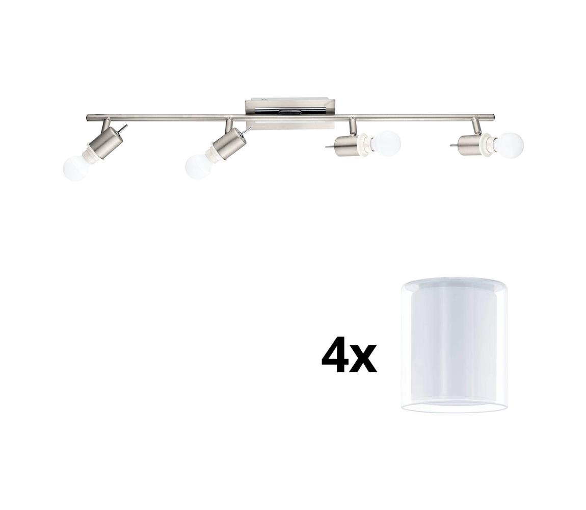 Eglo LED Bodové svietidlo MY CHOICE 4xE14/4W/230V chróm/biela 1xEG31128+4xEG94655