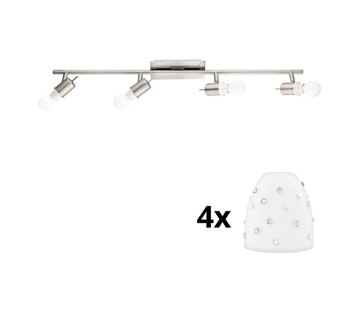 Eglo LED Bodové svietidlo MY CHOICE 4xE14/4W/230V chróm/biela 1xEG31128+4xEG94749