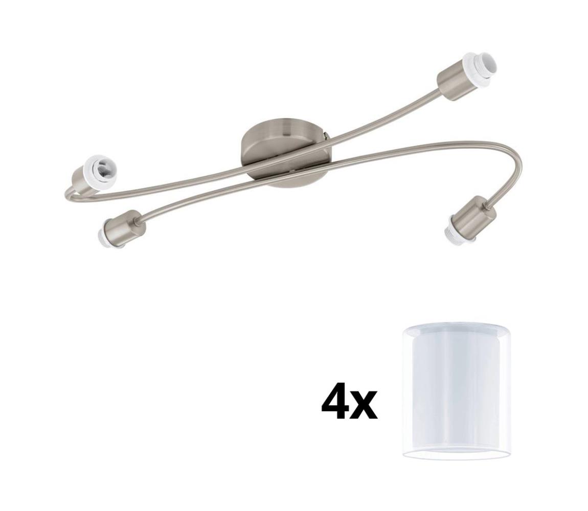 Eglo LED Bodové svietidlo MY CHOICE 4xE14/4W/230V chróm/biela 1xEG31129+4xEG94655