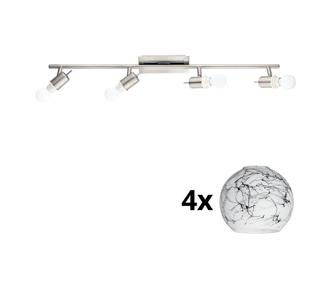 Eglo LED Bodové svietidlo MY CHOICE 4xE14/4W/230V chróm/biela/čierna 1xEG31128+4xEG90252