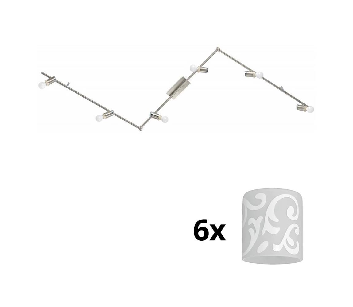 Eglo LED Bodové svietidlo MY CHOICE 6xE14/4W/230V chróm/biela 1xEG31112+6xEG90257