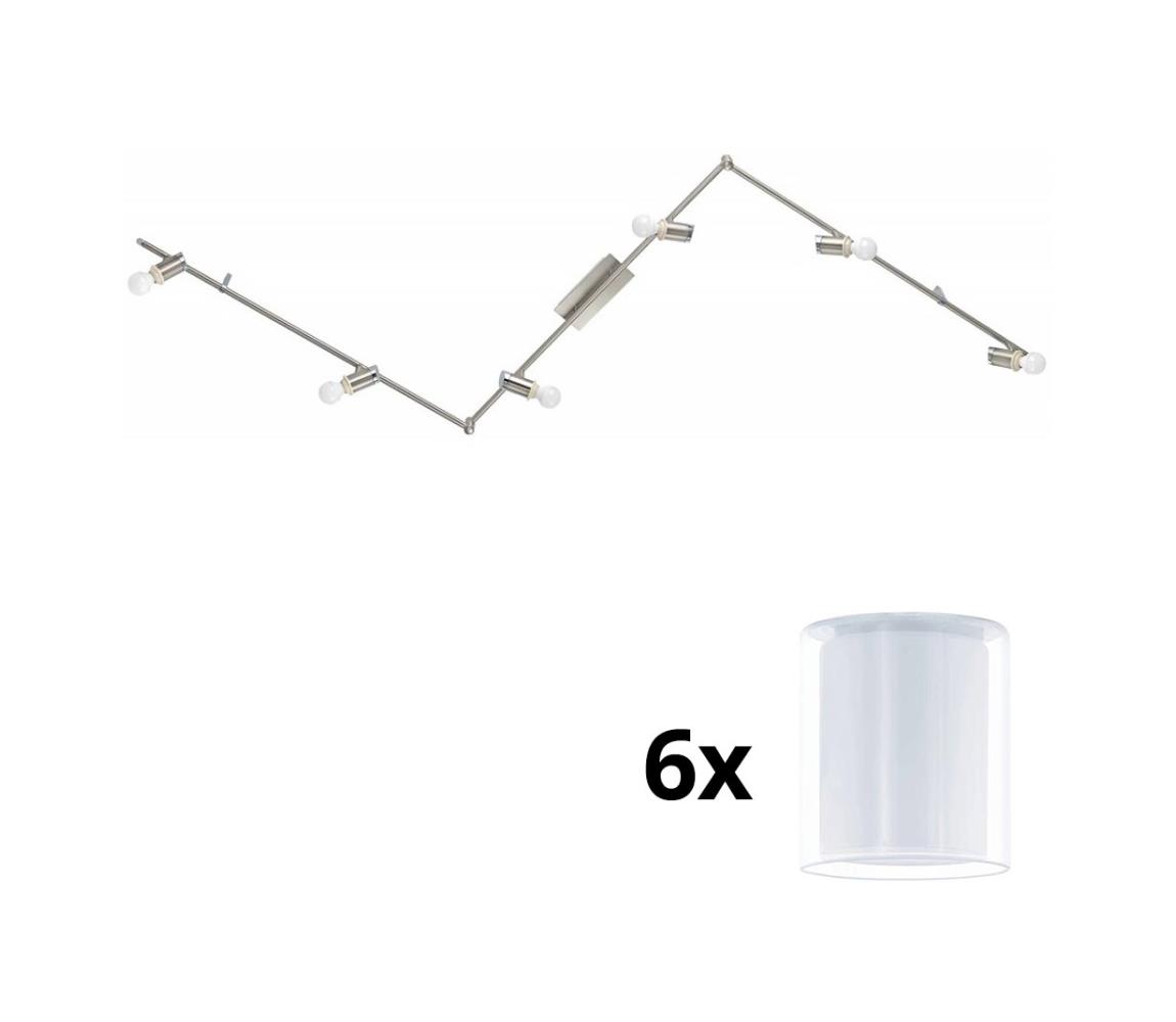 Eglo LED Bodové svietidlo MY CHOICE 6xE14/4W/230V chróm/biela 1xEG31112+6xEG94655