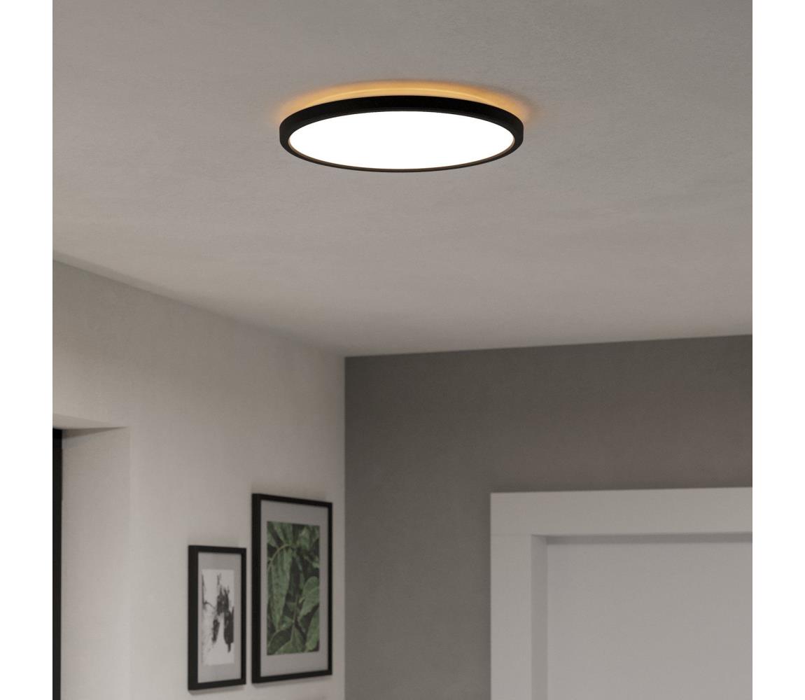 Eglo LED Kúpeľňové stropné svietidlo ROVITO 13,9W/230V pr.30cm IP44 čierna