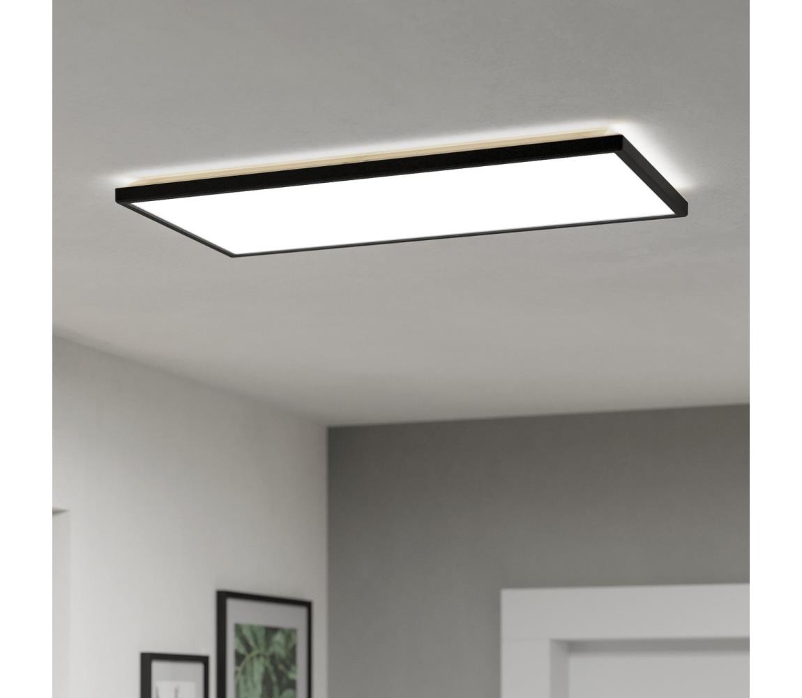 Eglo LED Kúpeľňové stropné svietidlo ROVITO 17,2W/230V 30x57cm IP44 čierna