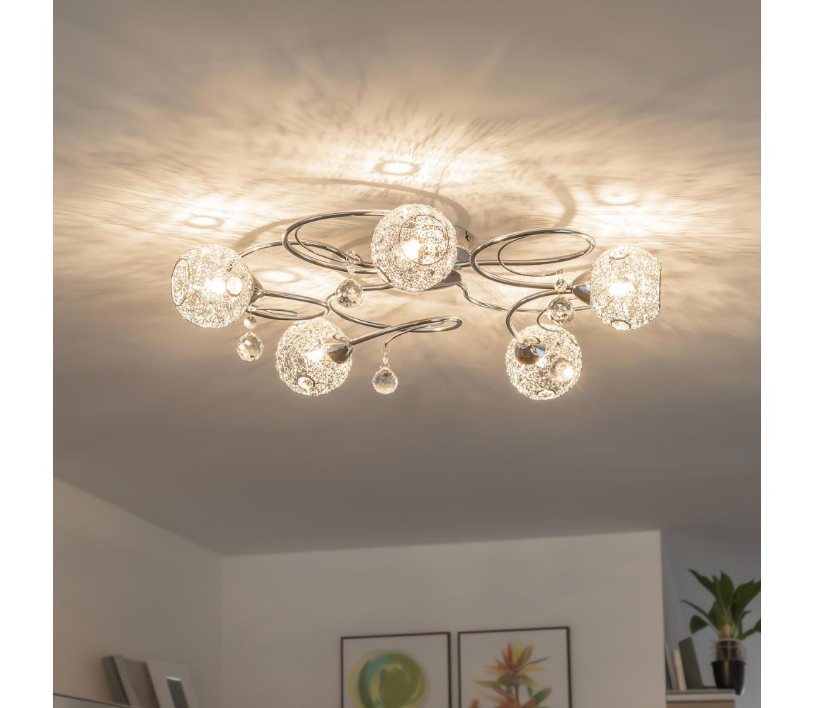 Eglo LED prisadený luster VELAGO 5xG9/33W/230V lesklý chróm 32103