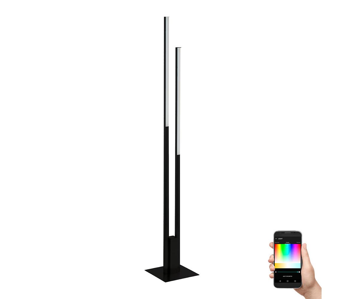 Eglo LED RGBW Stmievateľná stojacia lampa FRAIOLI-Z2xLED/16W/230V čierna