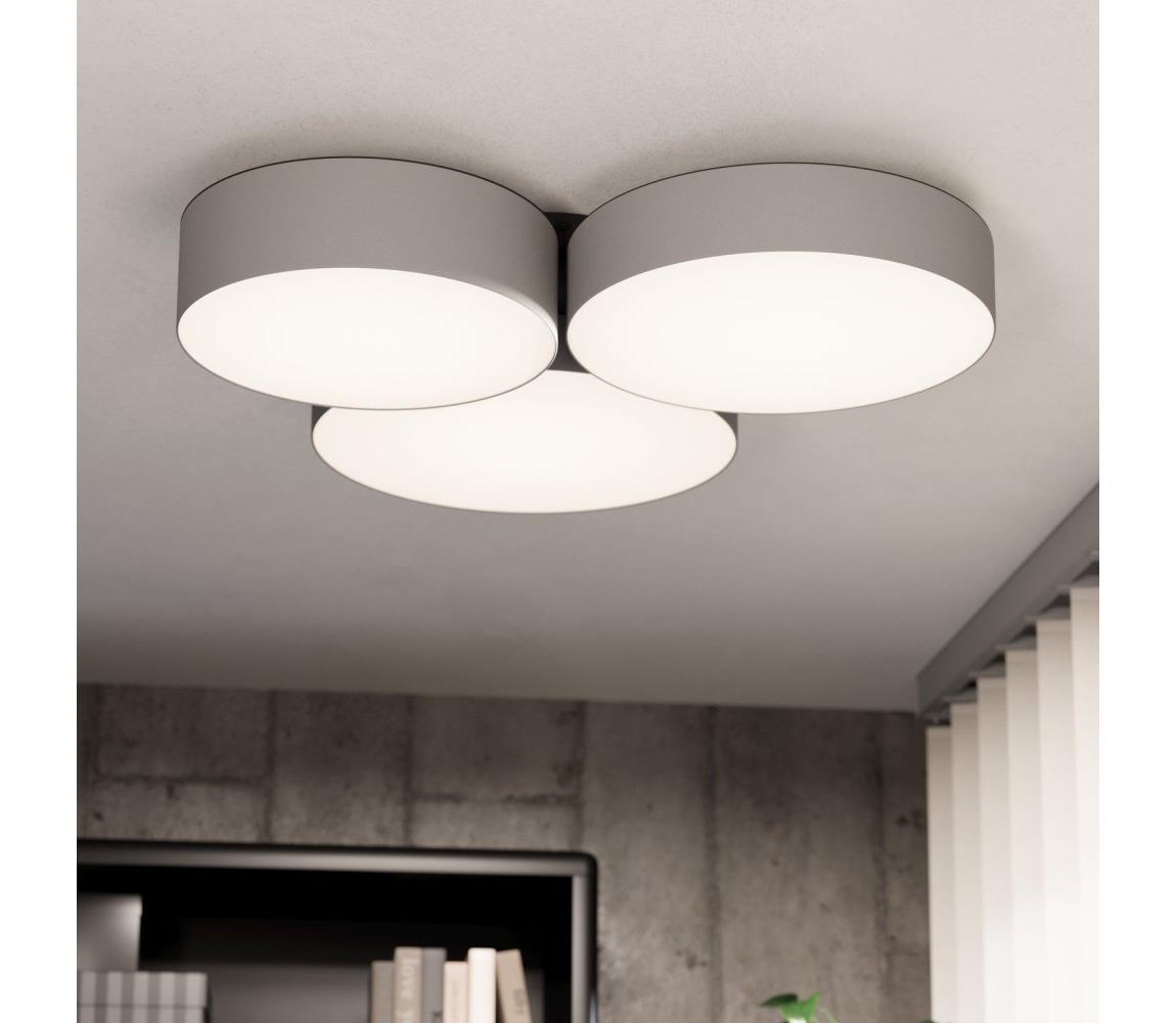 Eglo LED RGBW Stmievateľné stropné svietidlo BARBANO-Z 3xLED/7,5W/230V šedá