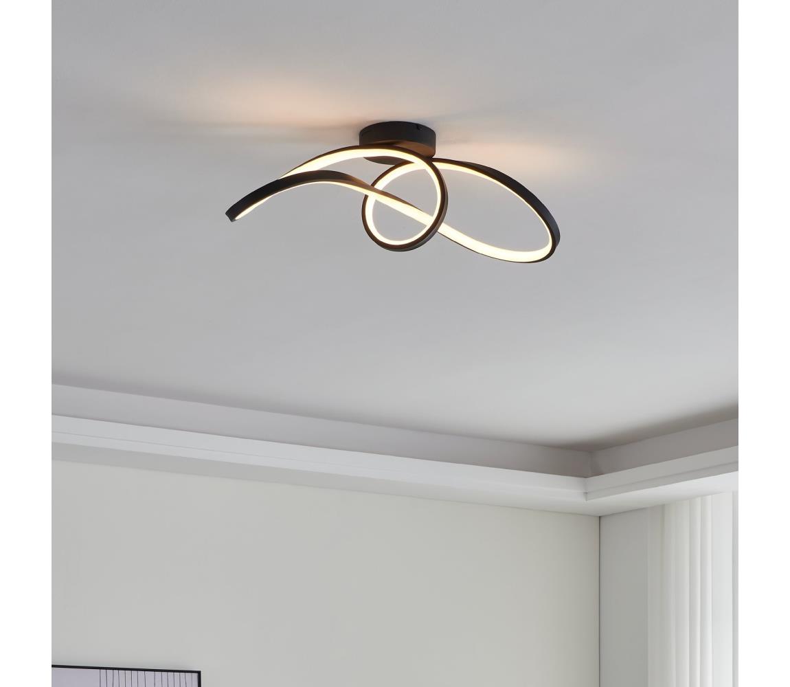 Eglo LED RGBW Stmievateľné stropné svietidlo CALAROSSA-Z LED/22W/230V čierna