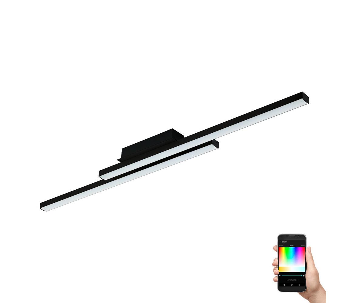 Eglo LED RGBW Stmievateľné stropné svietidlo FRAIOLI-ZLED/32W/230V čierna