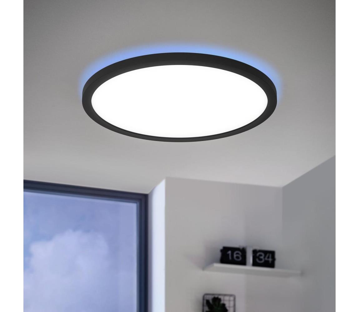 Eglo LED RGBW Stmievateľné stropné svietidlo ROVITO-Z LED/14,6W/230V čierna 900091