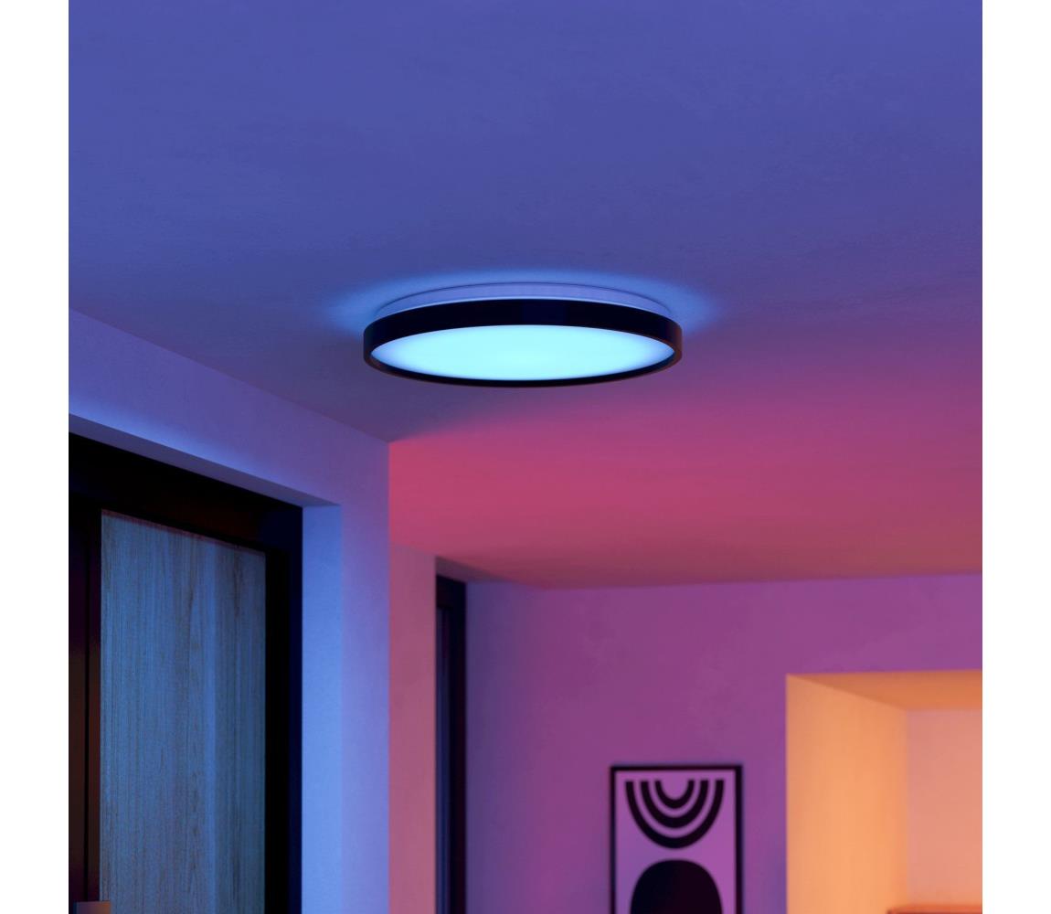 Eglo LED RGBW stropné svietidlo MOZONCILLO-Z LED/28,3W/230V čierna + diaľkové ovládanie 300692