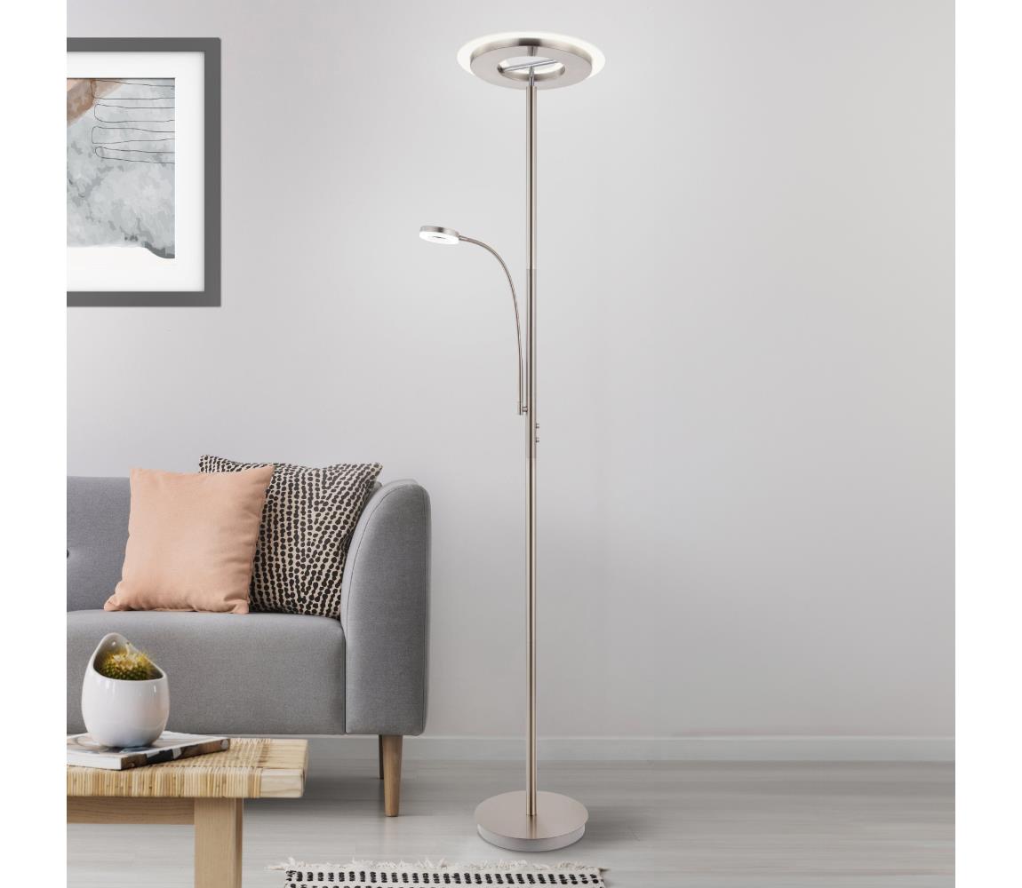 Eglo LED Stmievateľná stojacia lampa SOLANO LED/30W/230V + LED/4W