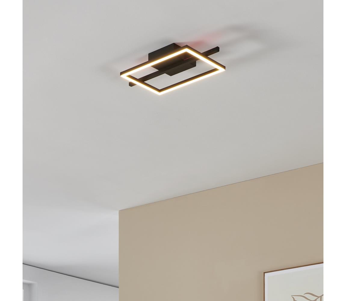 Eglo LED Stmievateľné stropné svietidlo AMANDOLO LED/17W/230V čierna + DO 901115