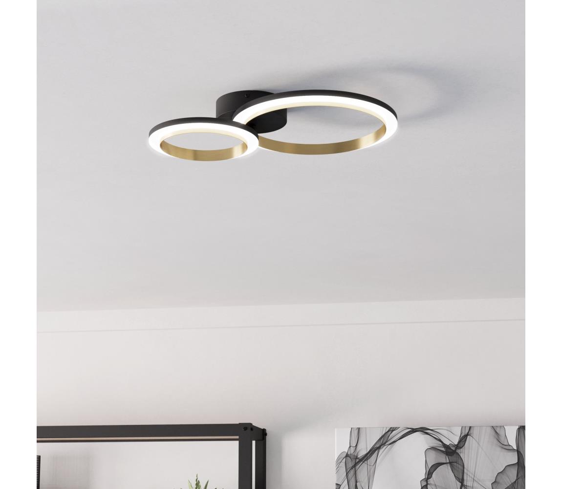 Eglo LED Stmievateľné stropné svietidlo CALLIERA LED/12W/230V čierna/zlatá