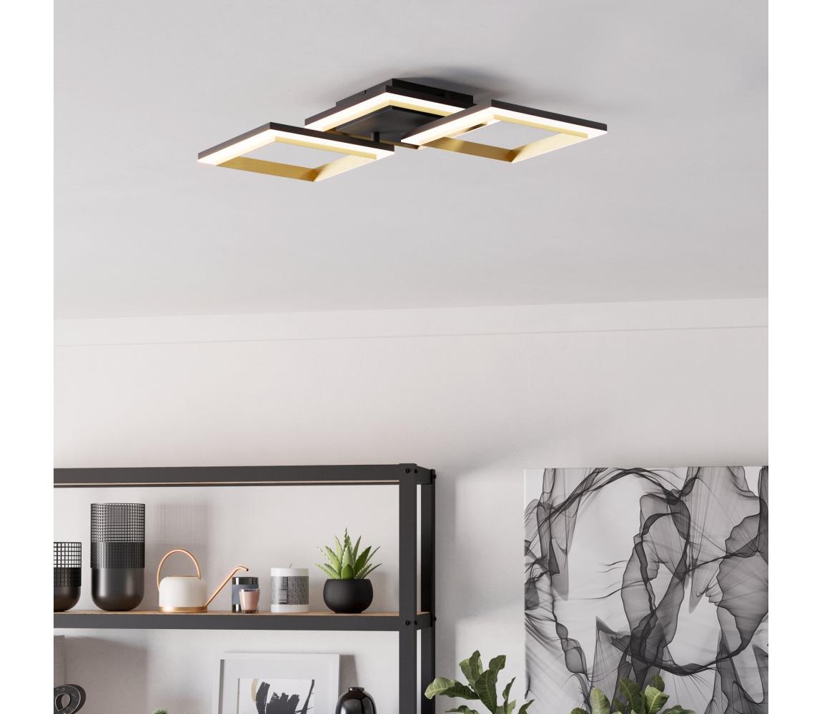 Eglo LED Stmievateľné stropné svietidlo CALLIERA LED/20W/230V čierna/zlatá 901222