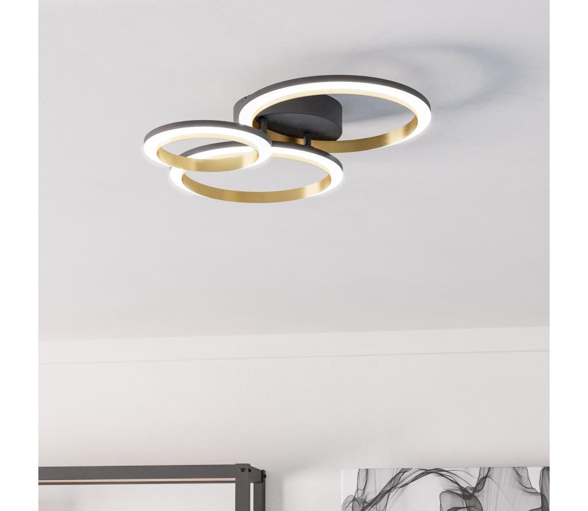 Eglo LED Stmievateľné stropné svietidlo CALLIERA LED/20W/230V čierna/zlatá