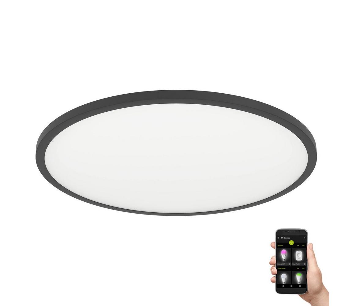 Eglo LED Stmievateľné stropné svietidlo SARSINA-Z 33,5W/230V pr.45 cm čierna
