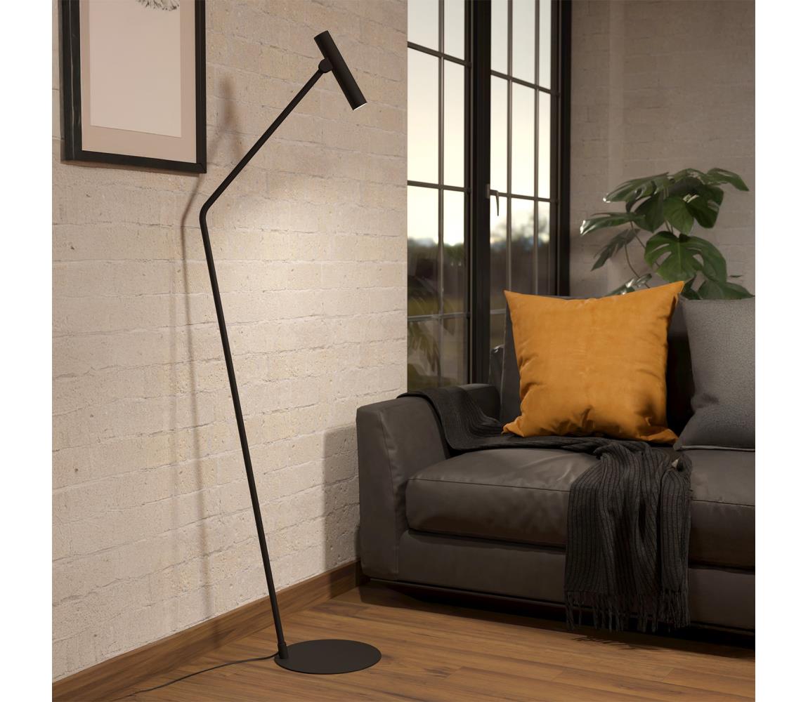 Eglo LED Stojacia lampa ALMUDAINA LED/5W/230V 3000K čierna