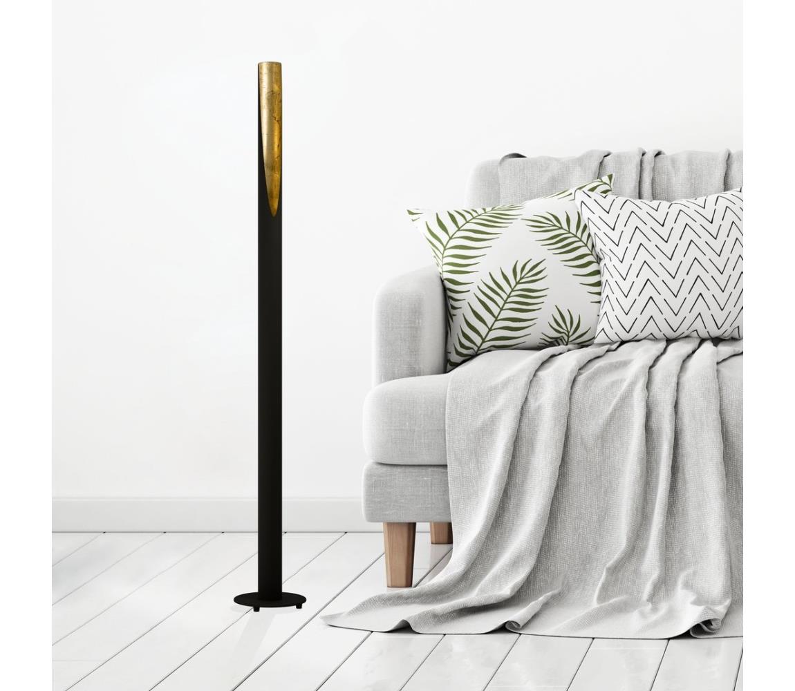 Eglo LED Stojacia lampa BARBOTTO 1xGU10/4,5W/230V čierna