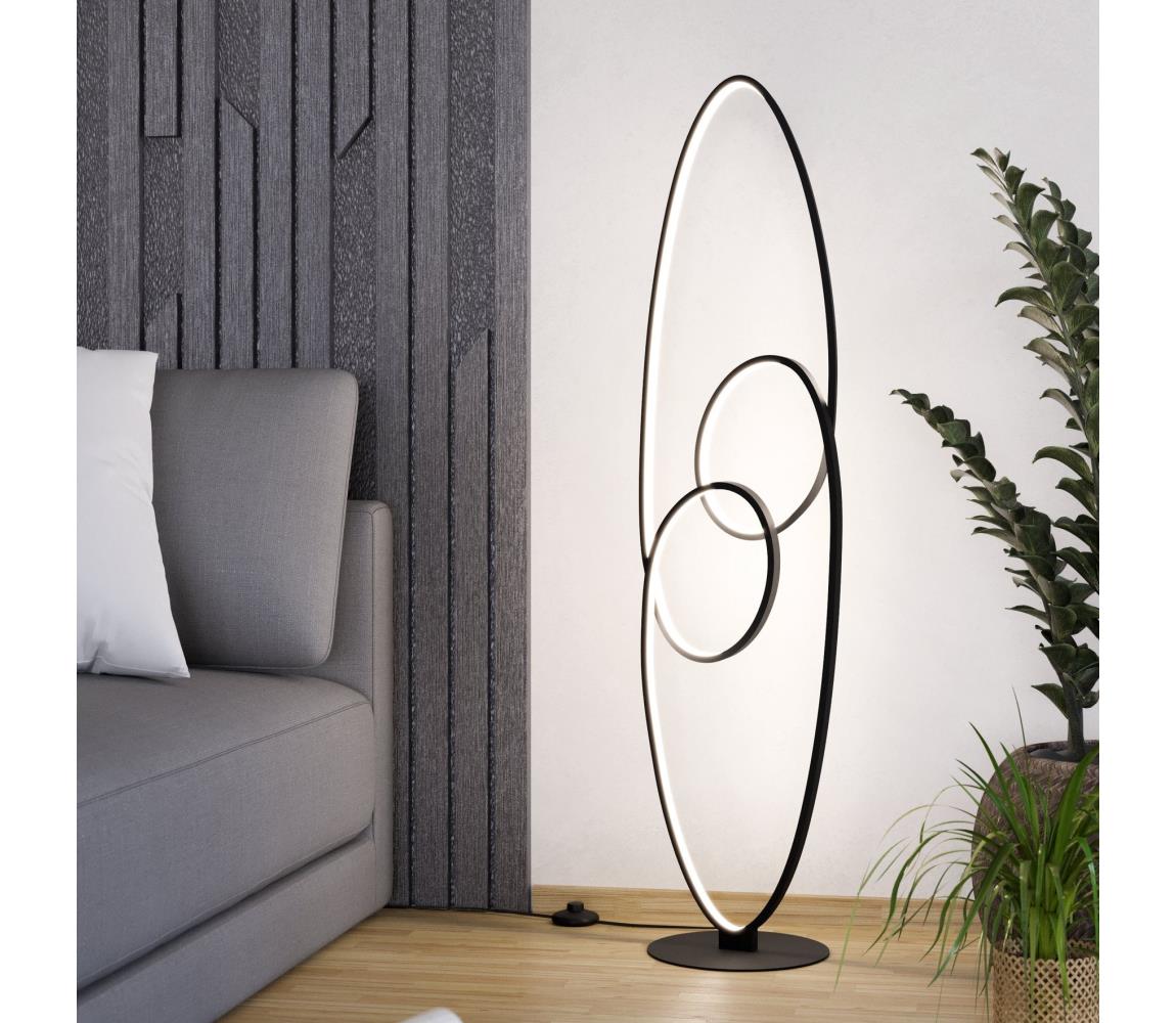Eglo LED Stojacia lampa GIANELLA LED/38W/230V 3000K čierna