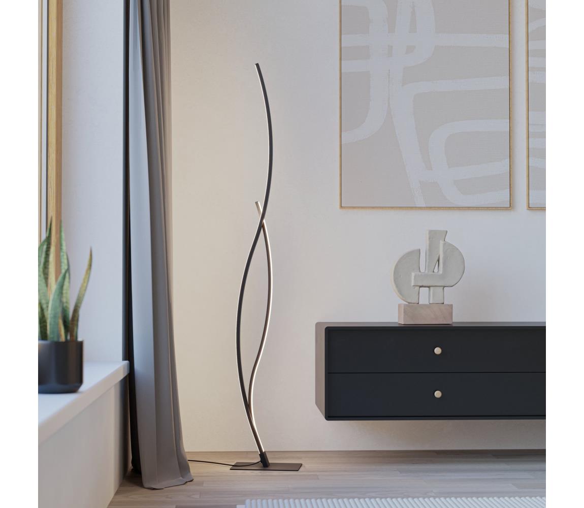 Eglo LED Stojacia lampa GRISOLIA LED/20W/230V 4000K čierna