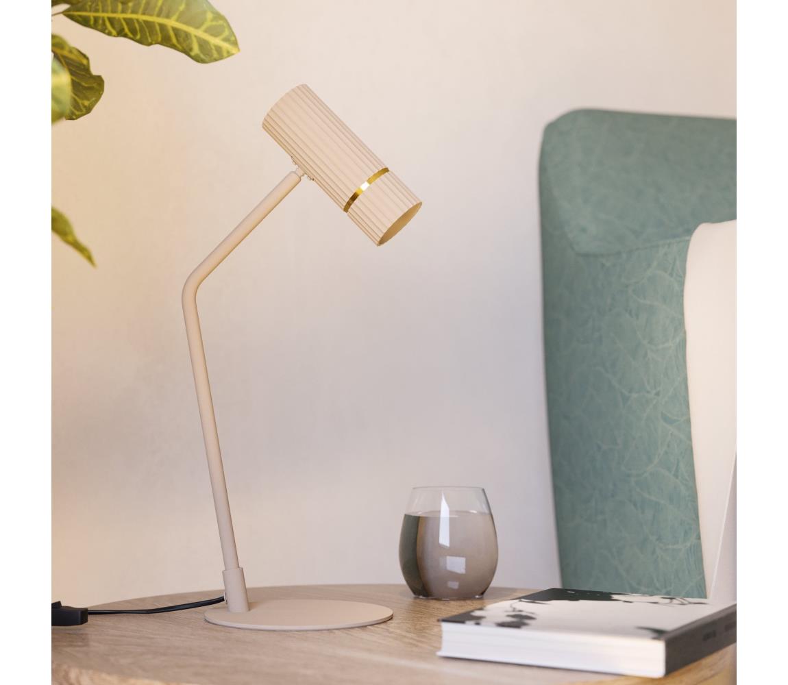 Eglo LED Stolná lampa CAMINIA 1xGU10/5W/230V 3000K béžová