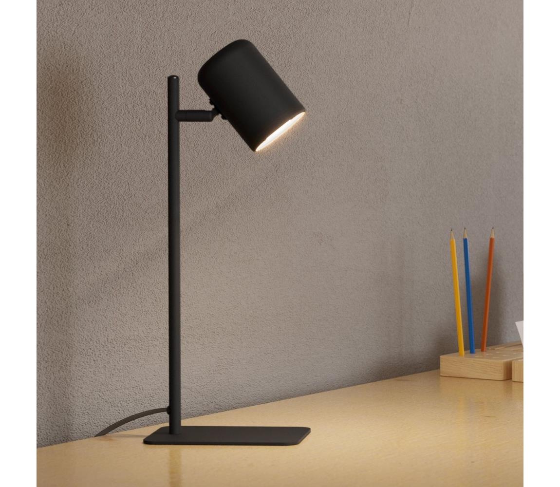 Eglo LED Stolná lampa CEPPINO 1xGU10/4,5W/230V čierna