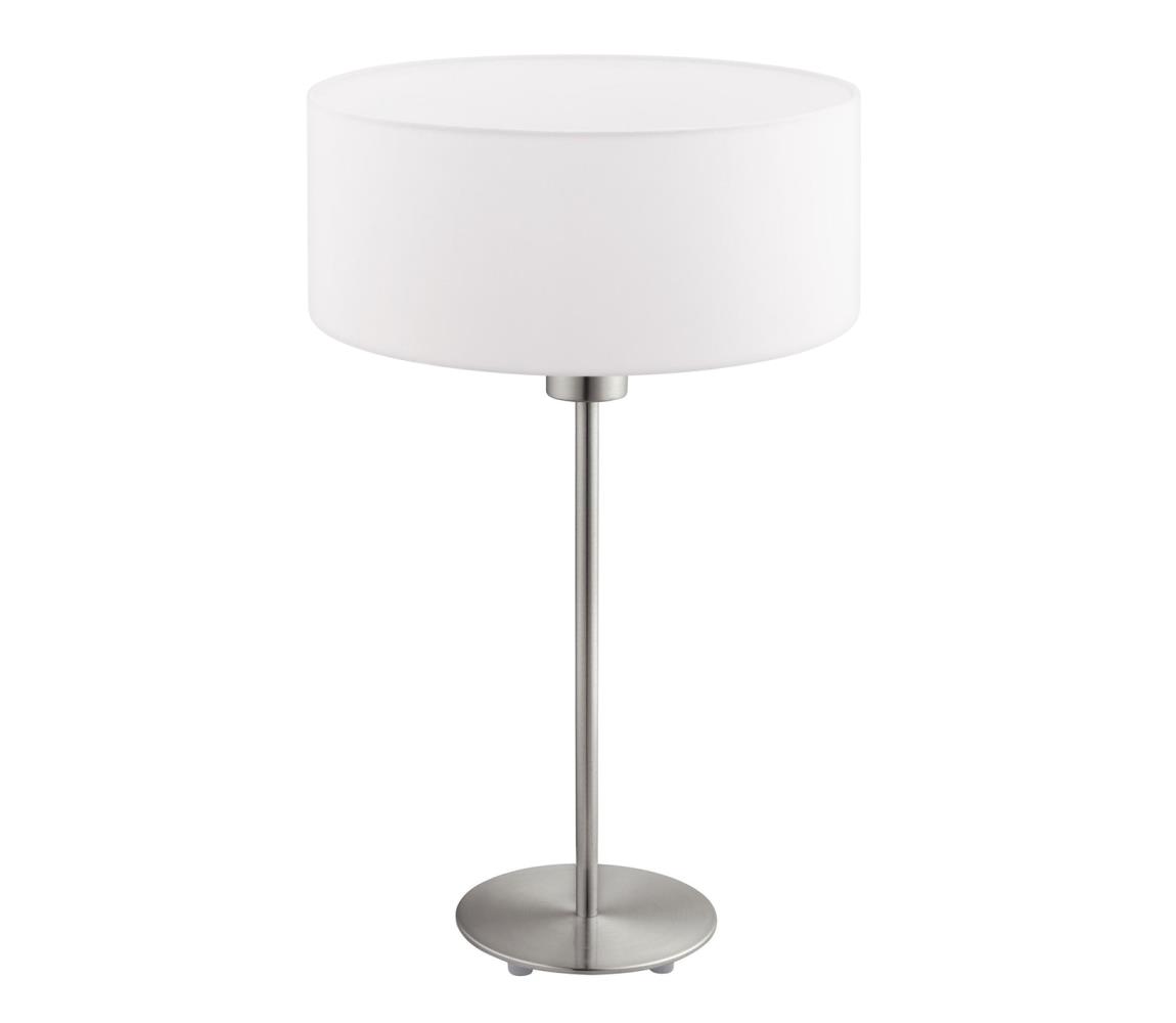 Eglo LED  Stolná lampa TUNJA 1xE27/60W/230V 38,5 cm matný chróm/biela