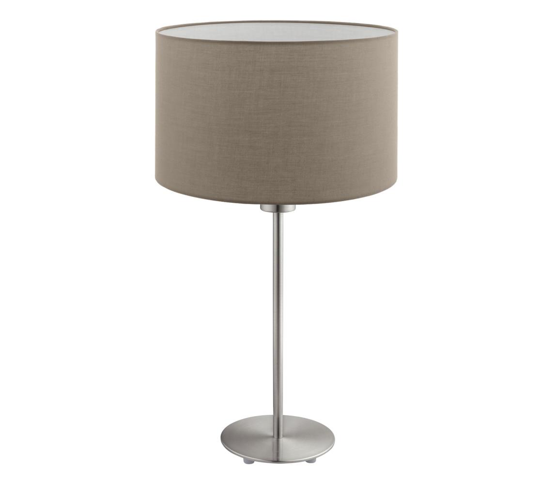 Eglo LED  Stolná lampa TUNJA 1xE27/60W/230V 38,5 cm matný chróm/taupe