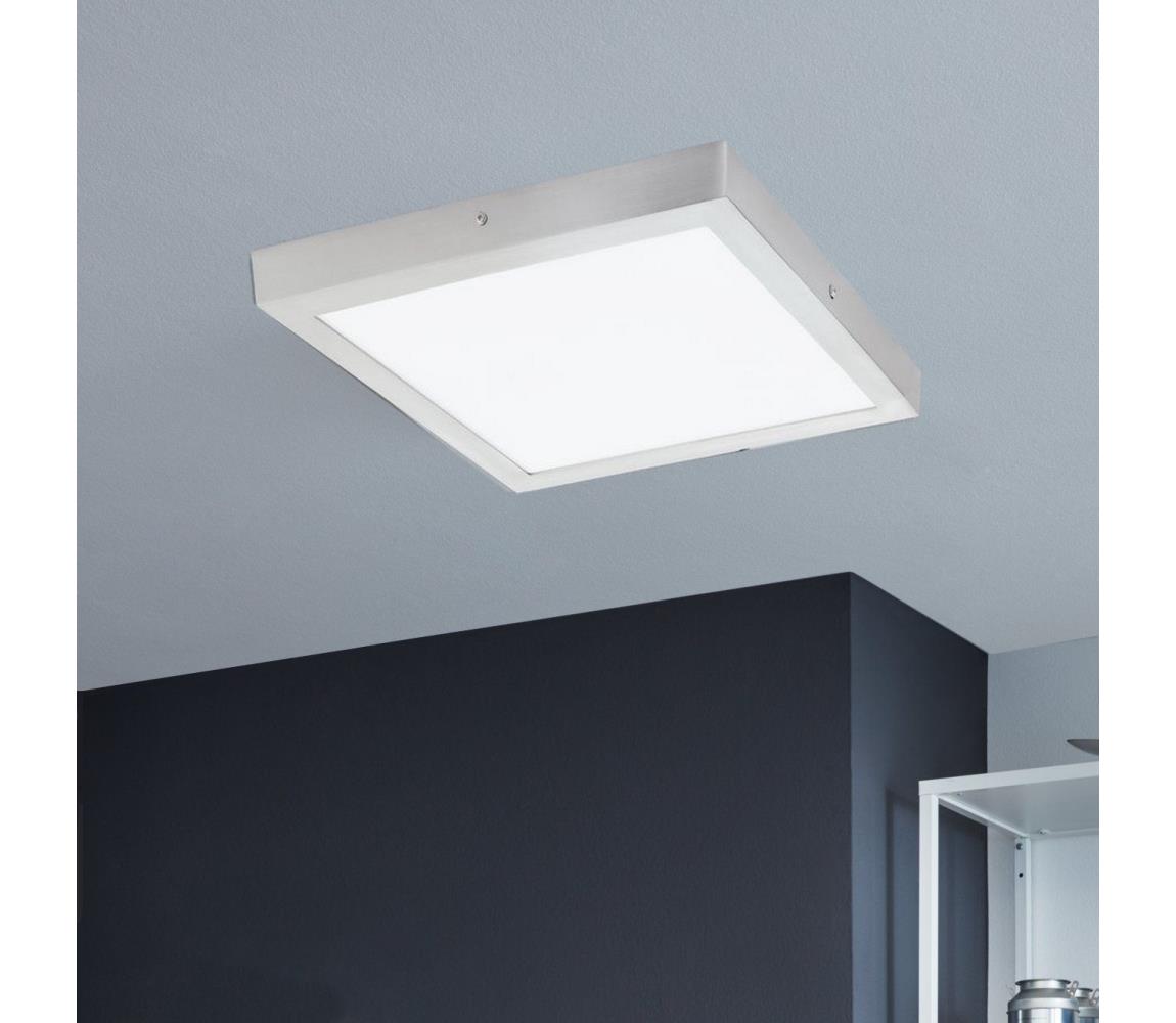 Eglo LED Stropné svietidlo FUEVA 1 1xLED/25W/230V strieborná hranatý