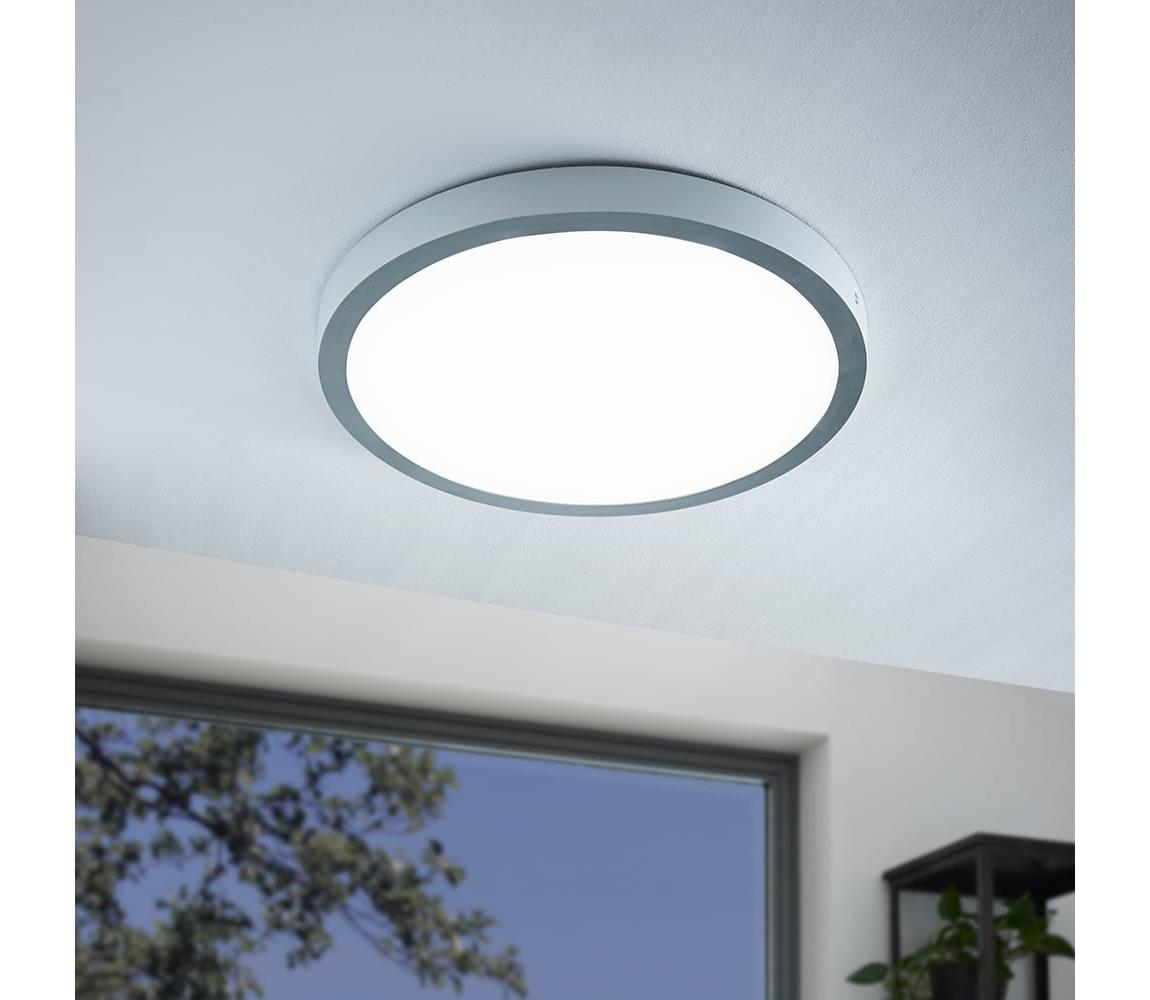 Eglo LED Stropné svietidlo FUEVA 1 1xLED/25W/230V strieborná okrúhly 4000K