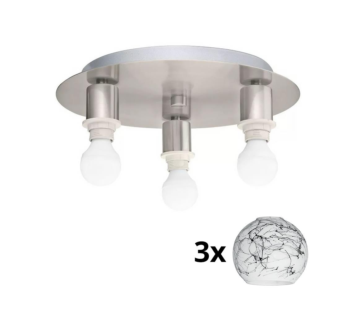 Eglo LED Stropné svietidlo MY CHOICE 3xE14/4W/230V chróm/biela/čierna
