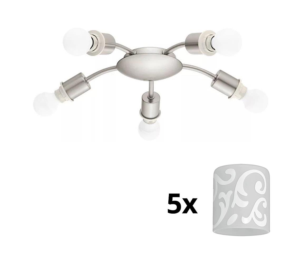 Eglo LED Stropné svietidlo MY CHOICE 5xE14/4W/230V  chróm/biela 1xEG31116+5xEG90257