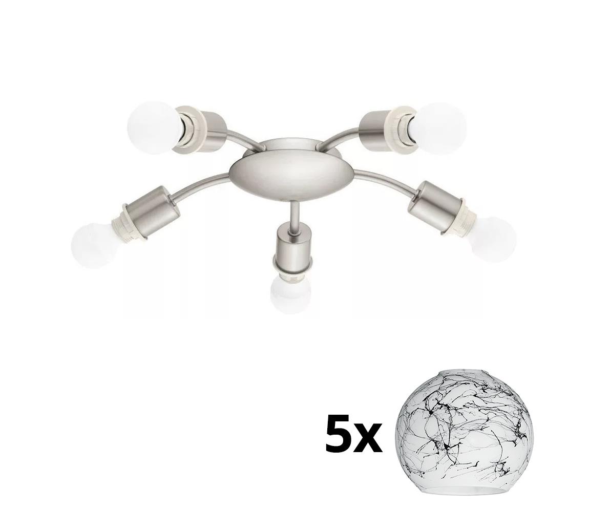 Eglo LED Stropné svietidlo MY CHOICE 5xE14/4W/230V  chróm/biela/čierna