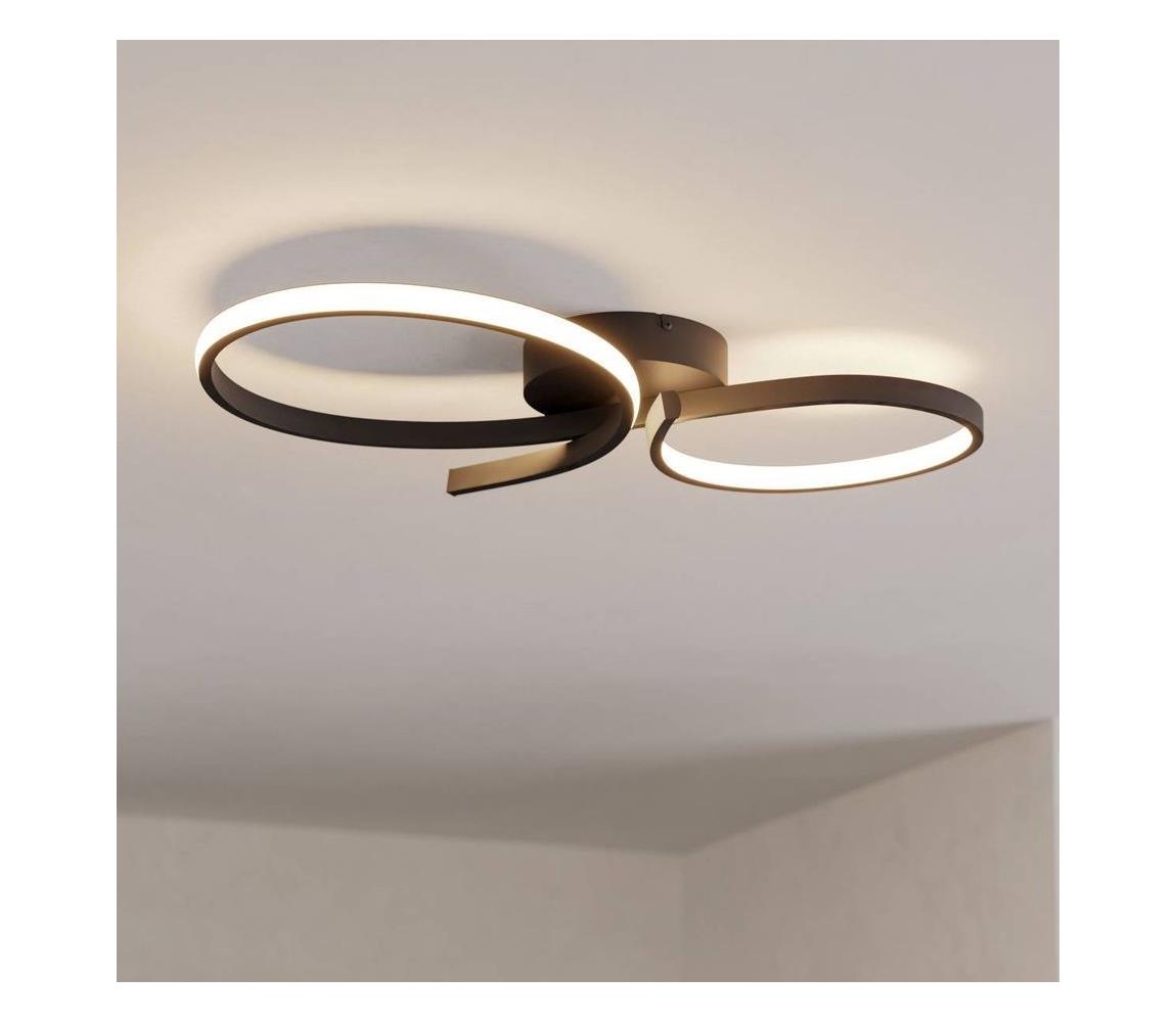 Eglo LED Stropné svietidlo SERPINS LED/21W/230V 3000K čierna